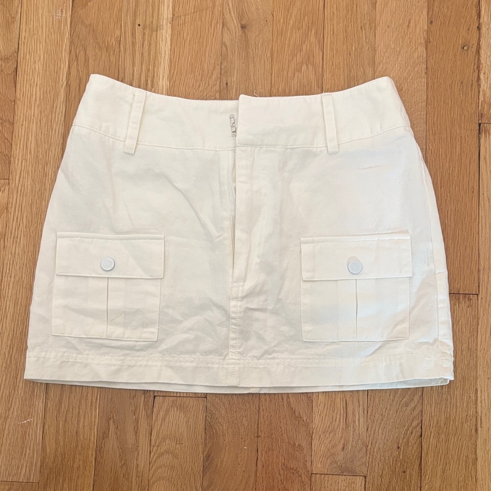 Princess Polly White Utility Mini Skirt